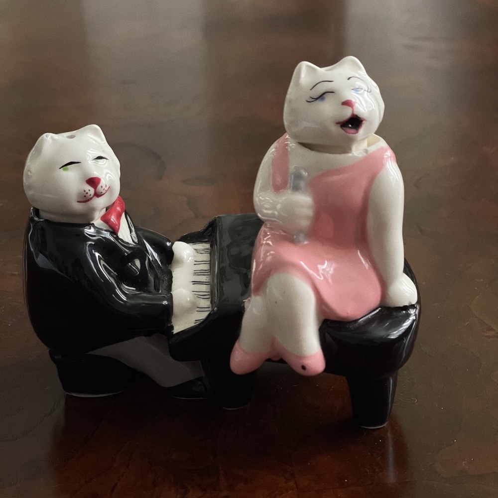 Musical Cat Duet Shaker Set VINTAGE